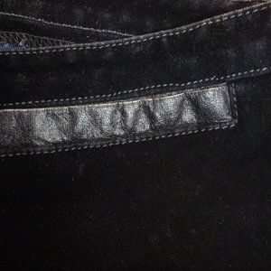 New Designer Women Velvet Pants 4 Stretch Straight Jeans USA Paris Black Thick